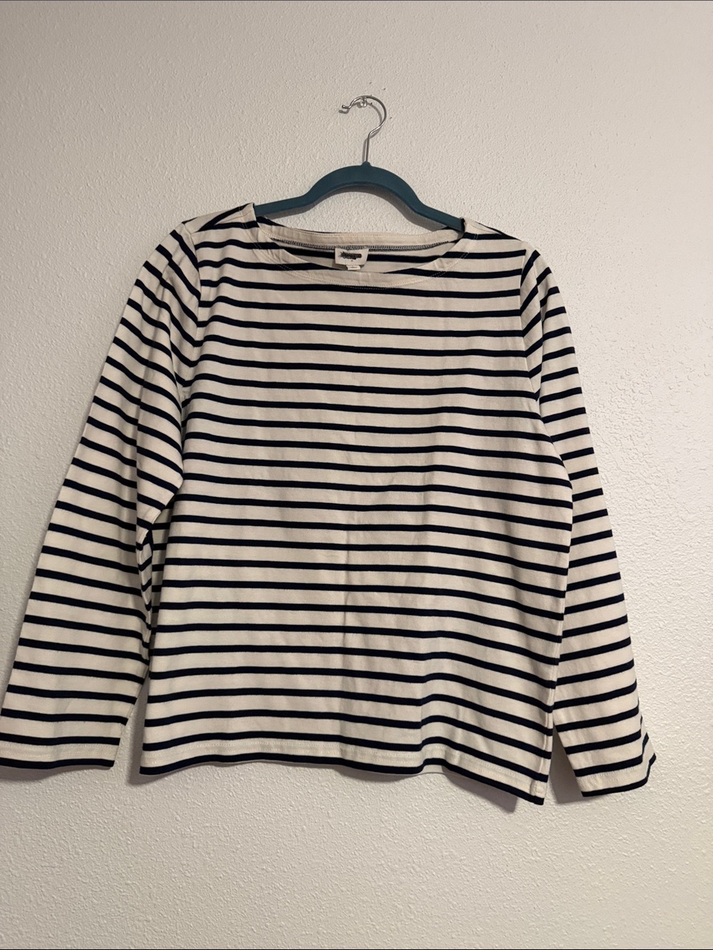 J.Crew Boatneck Striped Top with Heart Elbow Patches - Picture 2 of 8